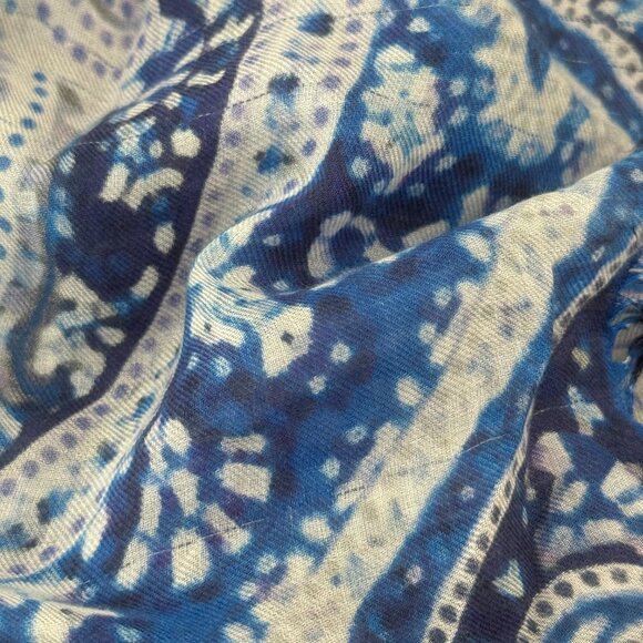 Etro blue white abstract print scarf - Picture 4 of 4